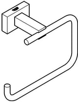 GROHE Essentials Cube WC-Papierhalter ohne Deckel, chrom – verdeckte Wandmontage, Metall