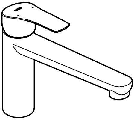 GROHE Eurosmart Spültisch-Einhandmischer 30463 mittelhoher Auslauf Chrom