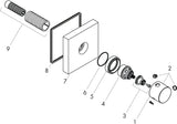AXOR STARCK SHOWERCOLLECTION Trio/Quattro Ab-/Umstellventil DN 15 chrom – 3 Verbraucher