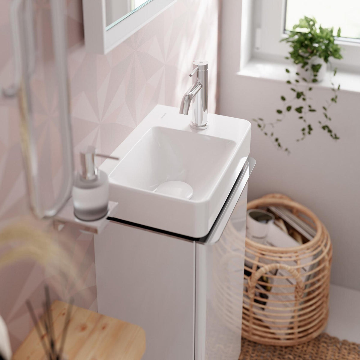 HANSGROHE Tecturis S Einhebel-Waschtischmischer ComfortZone 80 mit CoolStart und Zugstangen-Ablaufgarnitur, chrom