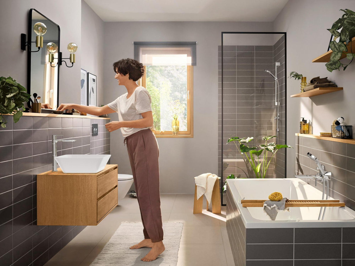 HANSGROHE Rebris E 240 Einhebel-Waschtischmischer CoolStart EcoSmart mit Zugstangen-Ablaufgarnitur chrom