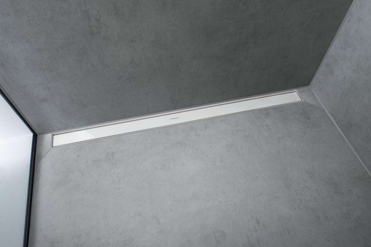 HANSGROHE RainDrain Match Duschrinne 600 mm mit höhenverstellbarem Rahmen, chrom
