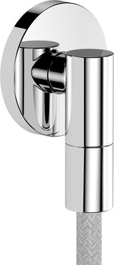 Hansgrohe FixFit Fine S Wandanschluss mit Rückflussverhinderer, 1/2 Zoll, schwarz
