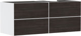 HANSGROHE Xevolos E Waschtischunterschrank 1370 mm mattweiß Eiche dunkel grifflos