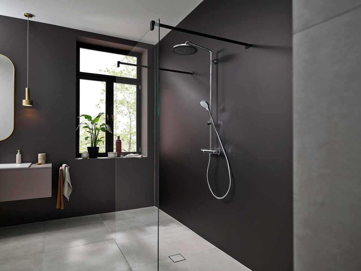HANSGROHE Showerpipe Croma Select 280 Air mit Thermostat – Chrom, 1 Strahl, 280 mm Kopfbrause