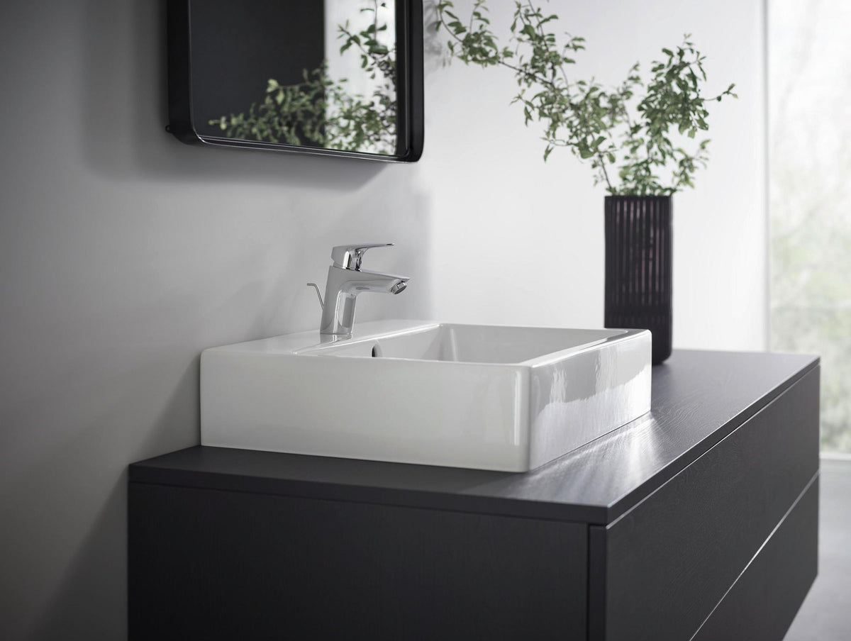 HANSGROHE Talis E Einhebel-Waschtischmischer DN 15 mit Zugstangen-Ablaufgarnitur, chrom