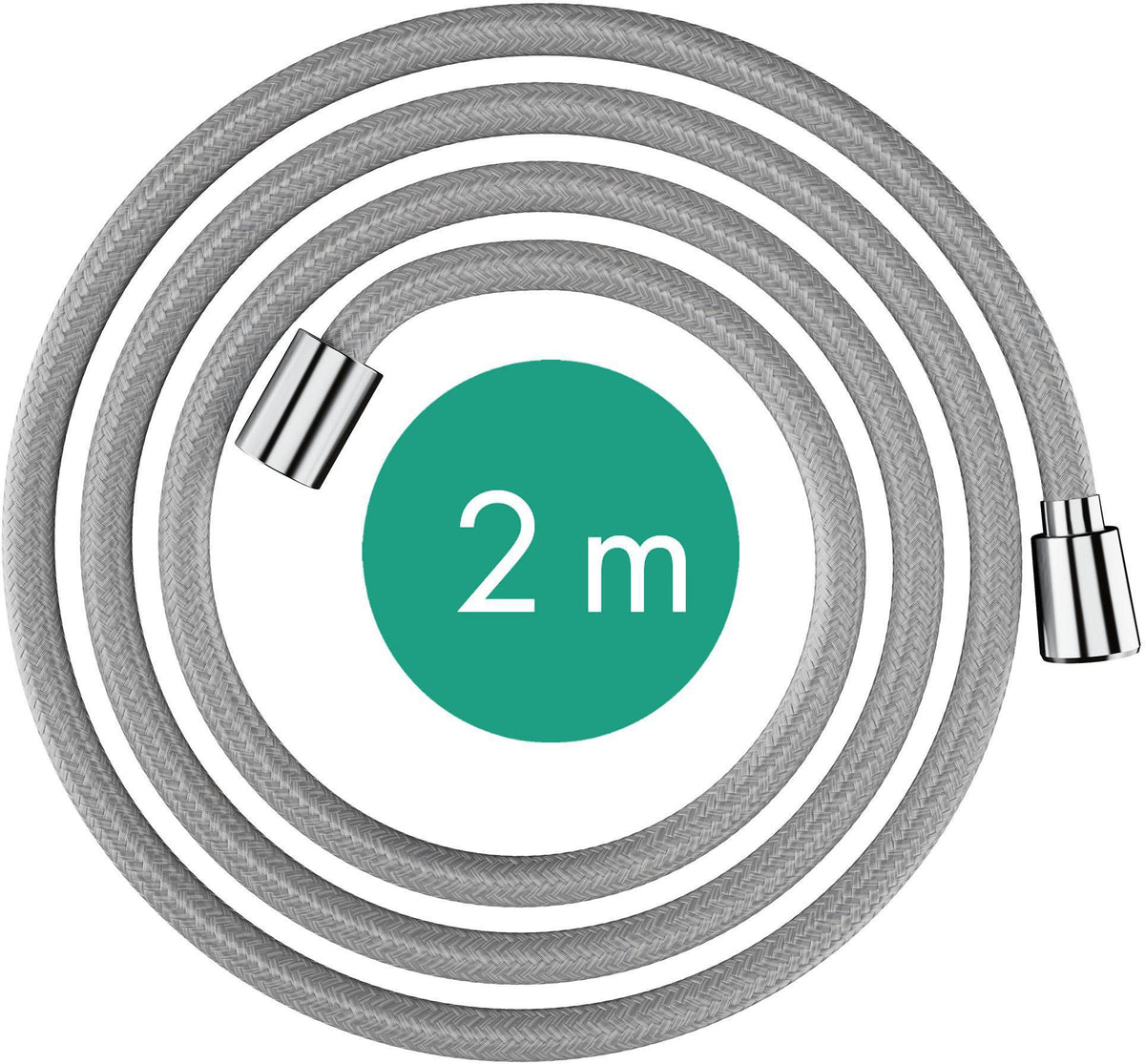 HANSGROHE Designflex Textilbrauseschlauch 200 cm Chrom – drehwirbelfest & recycelt