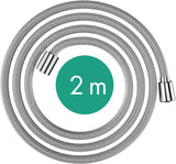 HANSGROHE Designflex Textilbrauseschlauch 200 cm Chrom – drehwirbelfest & recycelt