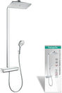 HANSGROHE Showerpipe Raindance Select E 360 mit Thermostat Ecostat Select – Chrom