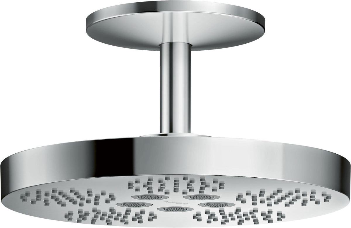 AXOR ONE 280 2jet Kopfbrause mit Deckenanschluss, chrom, 2 Strahlarten, PowderRain, Antikalk