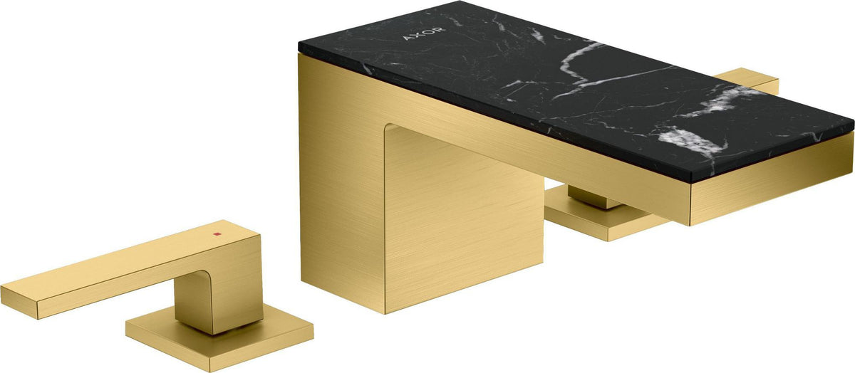AXOR MYEDITION 3-Loch-Waschtischmischer 70 ohne Platte in polished gold optic – PowderRain