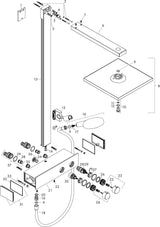 HANSGROHE Showerpipe Raindance E 300 mit ShowerTablet 350 – 300x300 mm Kopfbrause, Thermostat, Chrom