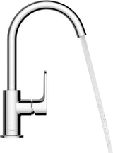 Hansgrohe Rebris S 210 Einhebel-Waschtischmischer mit Schwenkkopf und Zugstangen-Ablaufgarnitur, Chrom