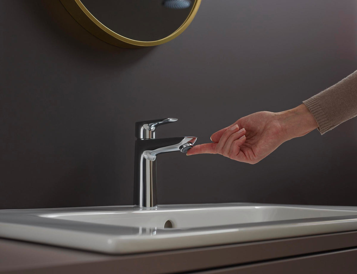 HANSGROHE Talis E Einhebel-Waschtischmischer 110 mit Ablaufgarnitur, chrom – ComfortZone, 5 l/min