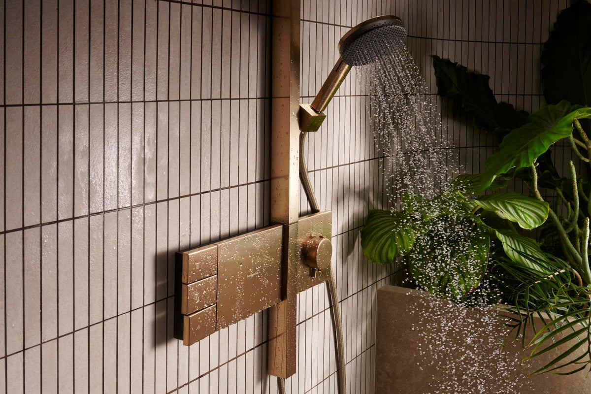 HANSGROHE Duschsystem Raindance Alive Q 2jet EcoSmart mit ShowerSelect Comfort Thermostat