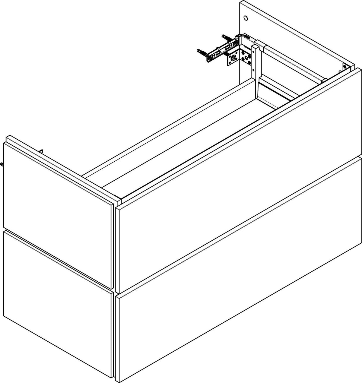 HANSGROHE Xilesa E Waschtischunterschrank 980 mm mit 2 Schubkästen und SoftClose