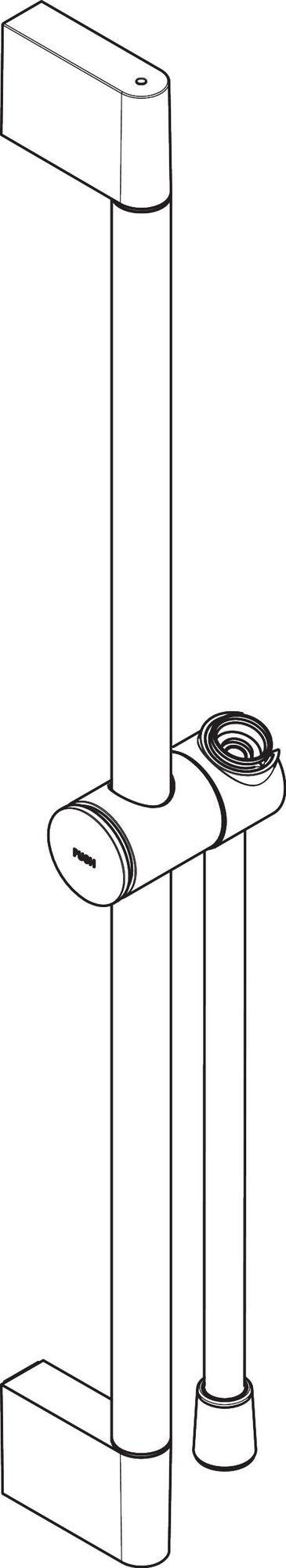 HANSGROHE Unica Pulsify Brausestange 650 mm Chrom mit Handbrausehalterung und Brauseschlauch