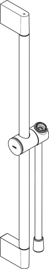 HANSGROHE Unica Pulsify Brausestange 650 mm Chrom mit Handbrausehalterung und Brauseschlauch