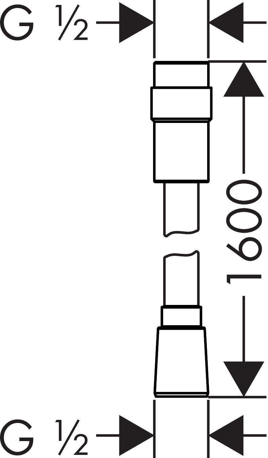 HANSGROHE ISIFLEX Brauseschlauch chrom mit Volumenkontrolle 1600 mm – Verdrehschutz & knickgeschützt