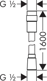 HANSGROHE ISIFLEX Brauseschlauch chrom mit Volumenkontrolle 1600 mm – Verdrehschutz & knickgeschützt