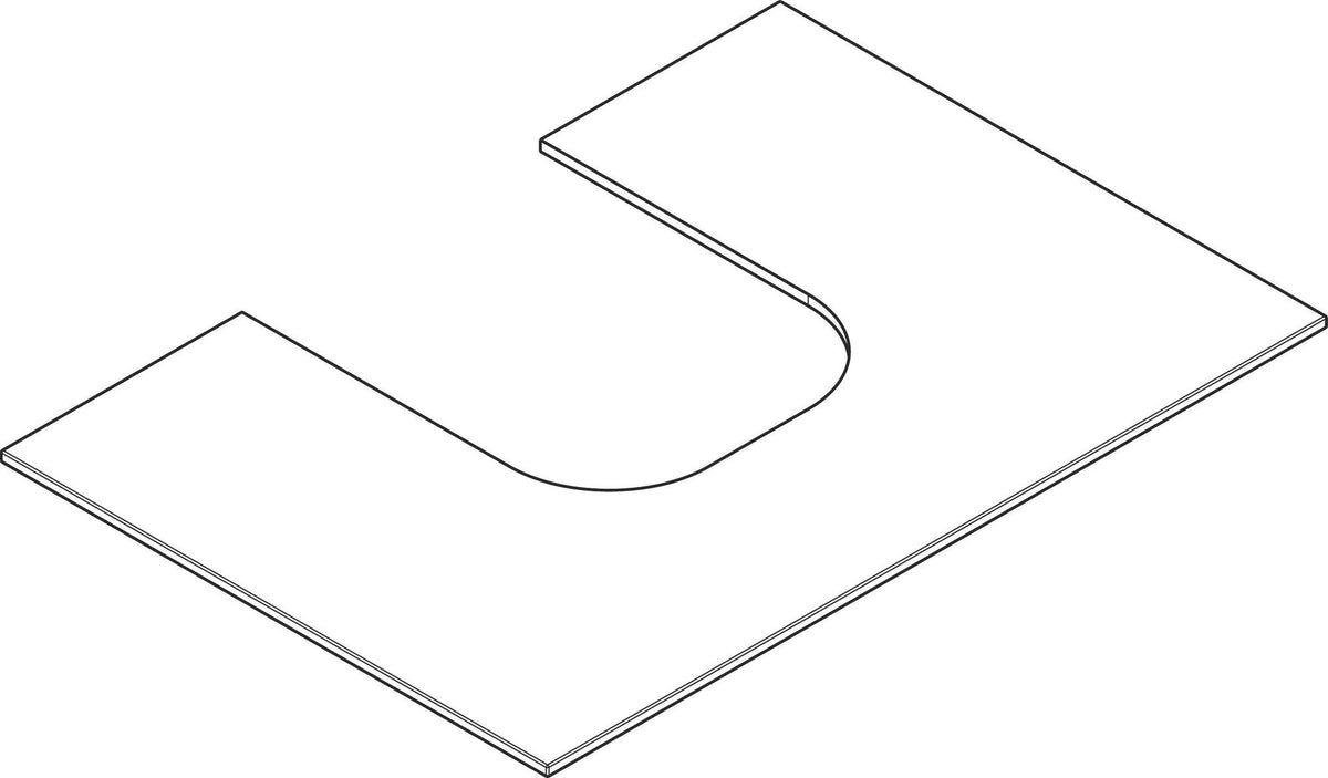 Hansgrohe Xevolos E Konsole 780x550mm mattweiß mit mittigem Ausschnitt für Aufsatzwaschtisch