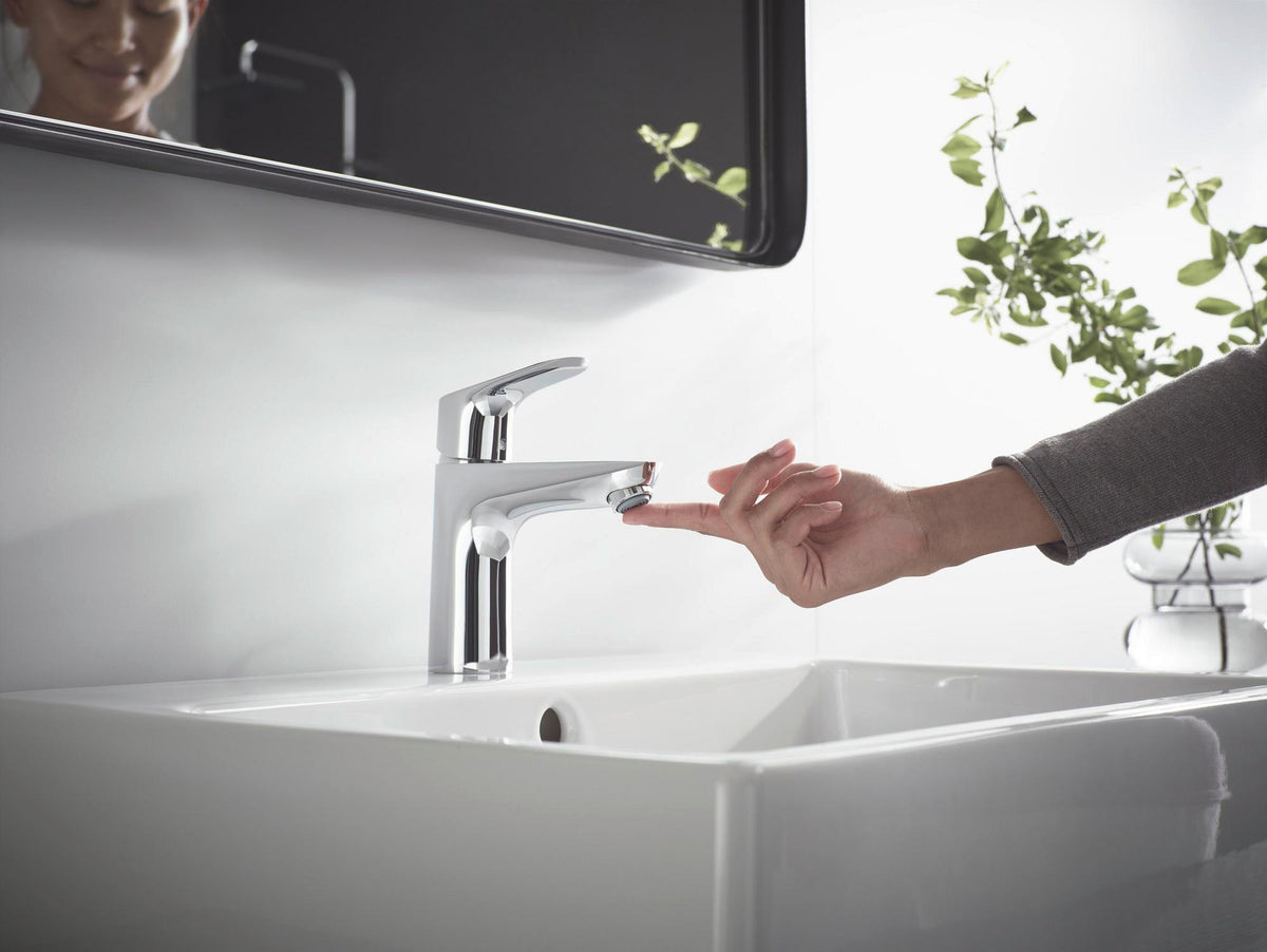 HANSGROHE Focus 100 Einhebel-Waschtischmischer DN 15 CoolStart mit Zugstangen-Ablaufgarnitur