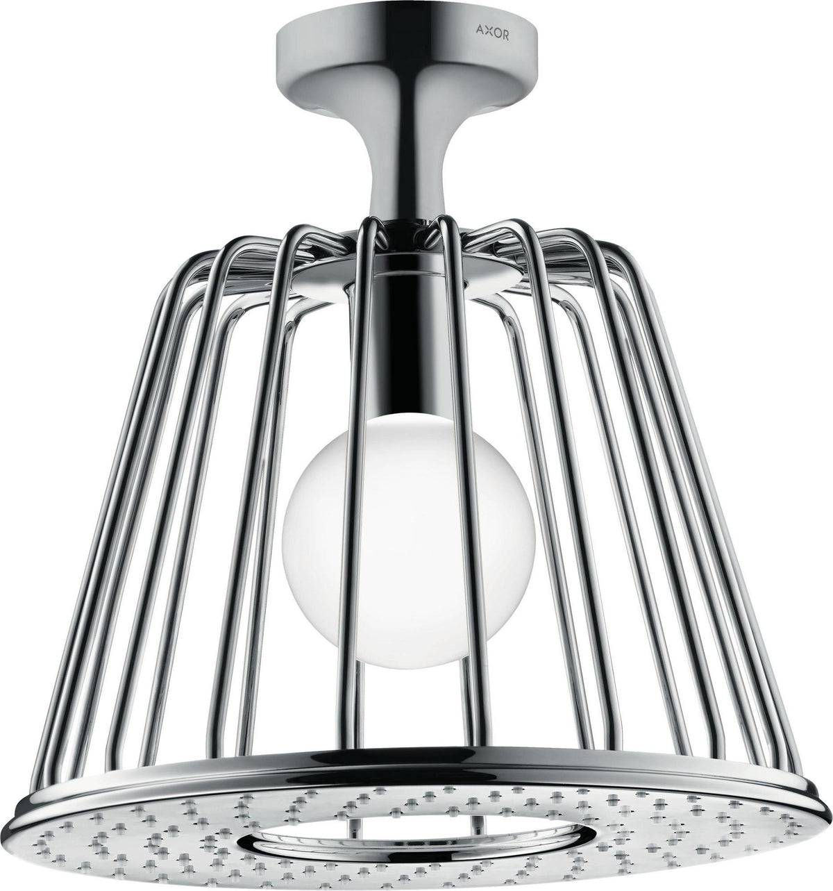 AXOR LampShower Nendo Kopfbrause mit Deckenanschluss und LED-Beleuchtung, Chrom, 275 mm