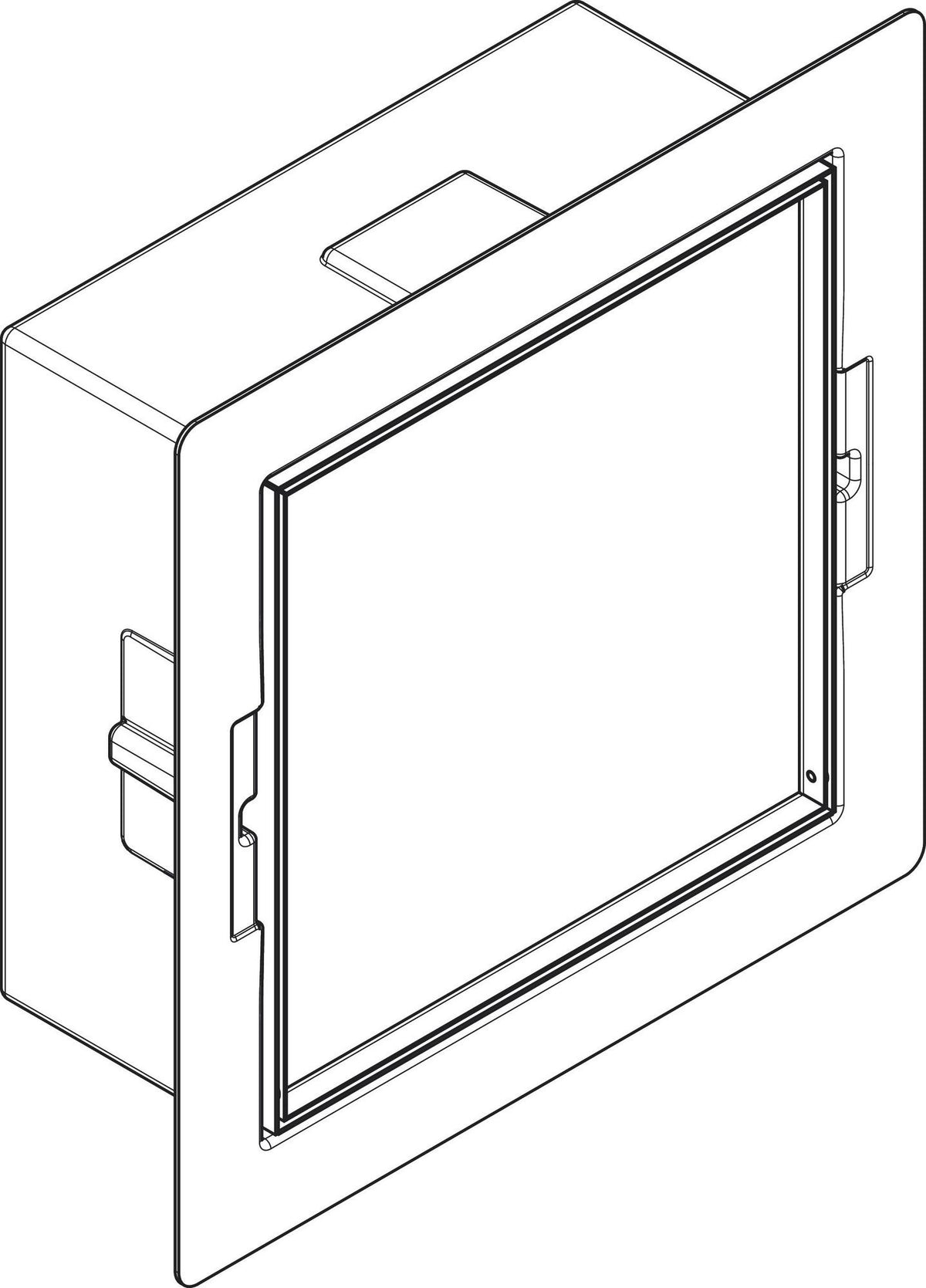 HANSGROHE XtraStoris Rock Einbau-Abfalleimer mit befliesbarer Tür 300 x 300 x 140 mm
