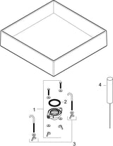 HANSGROHE Aufsatzwaschtisch Xuniva Evo E 400x400mm matt Schwarz ohne Hahnloch