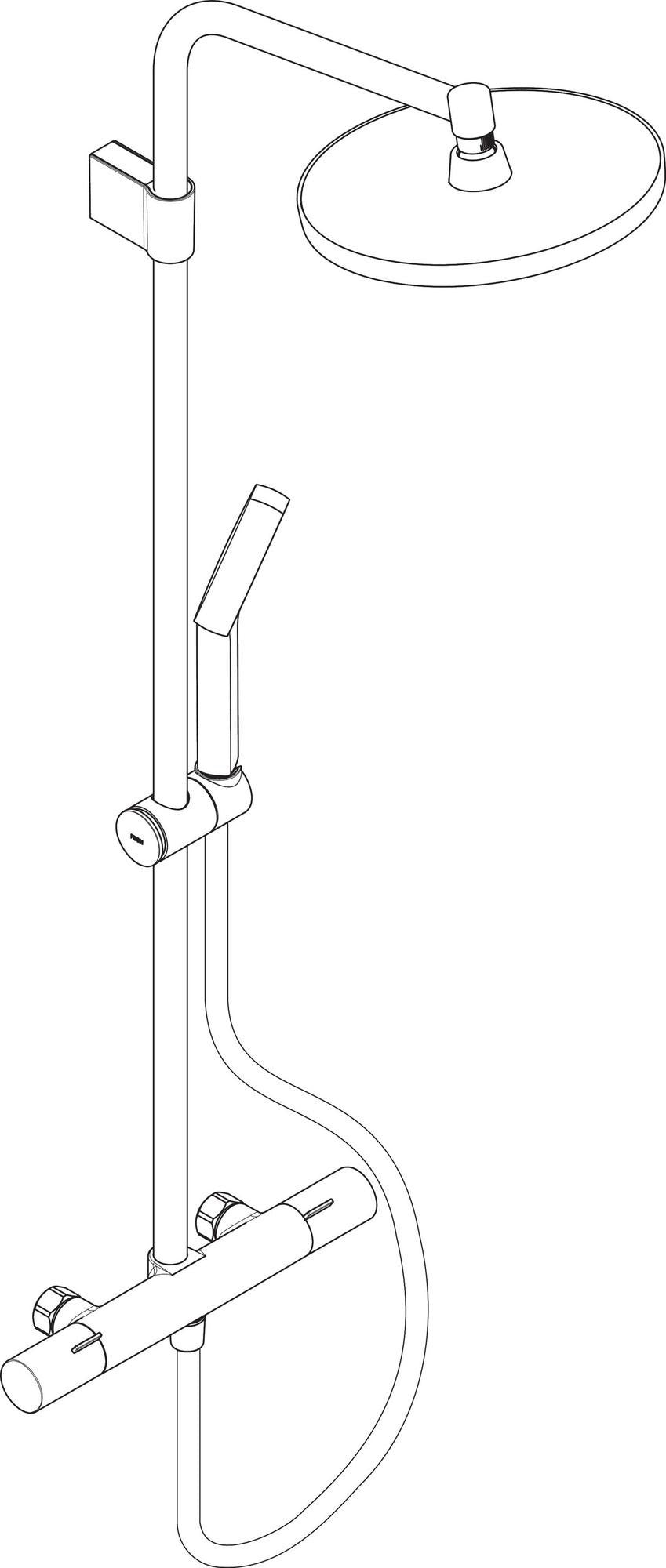 HANSGROHE Activera S Showerpipe 240 1jet EcoSmart mit Ecostat Fine – Chrom