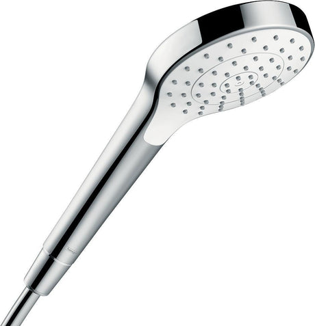 HANSGROHE HG Handbrause CROMA SELECT S 1jet DN 15 weiß/chrom – Rain-Strahl, QuickClean