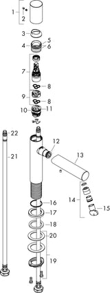 AXOR UNO 110 Einhebel-Waschtischmischer von Hansgrohe – ComfortZone 110, chrom, mit Ablaufgarnitur
