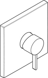 HANSGROHE Finoris Fertigmontageset für Unterputz-Brausemischer – Chrom, quadratisch, thermostatisch