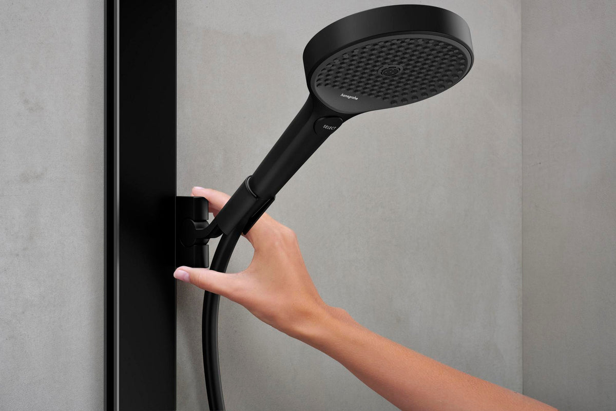 Hansgrohe Rainfinity 350 Showerpipe mit Kopfbrause 360 mm – Chrom, Thermostat, PowderRain