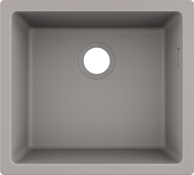 HANSGROHE Unterbauspüle S51 450 S510-U450 GS – SilicaTec, graphitschwarz, 1 Becken