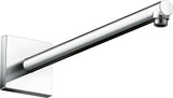 AXOR Brausearm 390 mm DN 15 eckig brushed nickel – Wandmontage