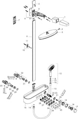 HANSGROHE Showerpipe Pulsify 260 2jet mit Brausethermostat – Chrom, PowderRain & CoolContact