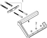 AXOR Universal Papierrollenhalter in Chrom – Wandmontage, verdeckte Befestigung, Softsquare Design