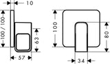 AXOR URQUIOLA Abstellventil DN 15/DN 20 Unterputz, chrom – Einbauabsperrventil
