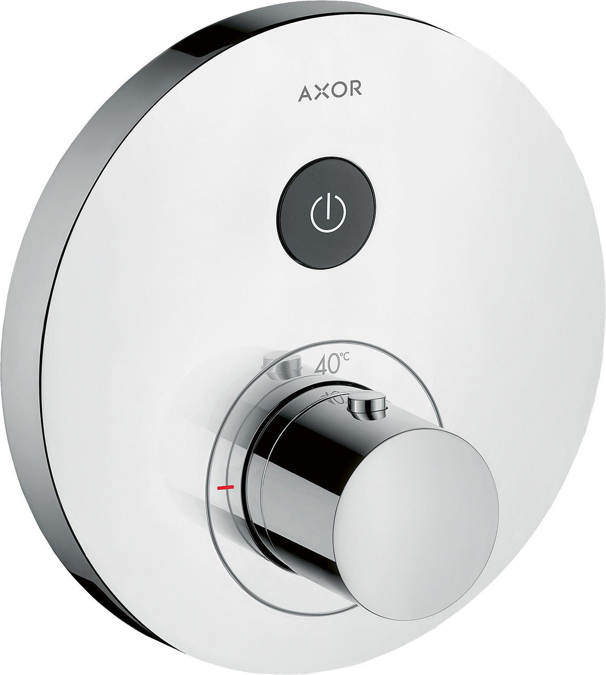 AXOR ShowerSelect Round Unterputz Thermostat für 1 Verbraucher, Chrom – komfortable Select-Technologie