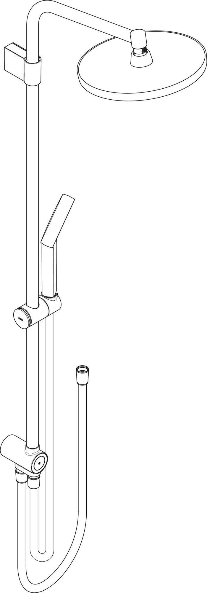 HANSGROHE Activera S Showerpipe 240 1jet EcoSmart Reno Varia chrom – Duschsystem mit Kopf- und Handbrause