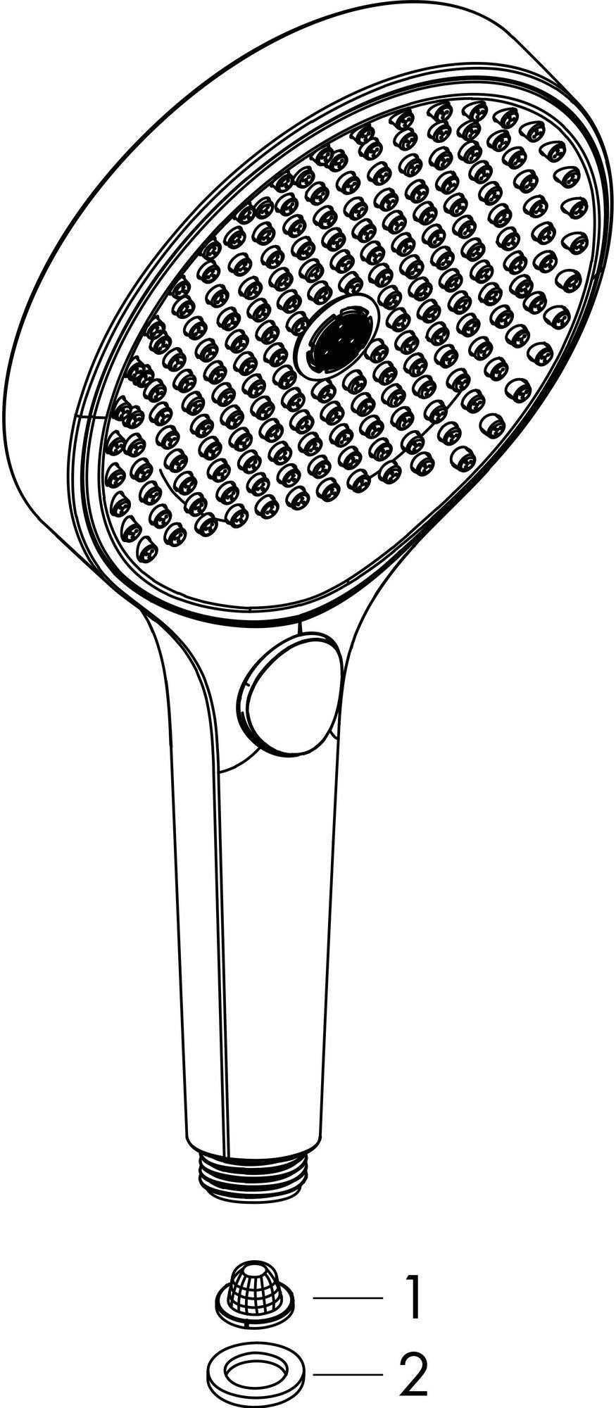 HANSGROHE Rainfinity 130 3jet EcoSmart Handbrause mit Select-Taste und PowderRain