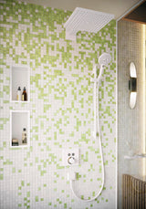 HANSGROHE AddStoris Glashalter Wandmontage Chrom – Mattglas Zahnputzbecher-Halter mit verdeckter Befestigung