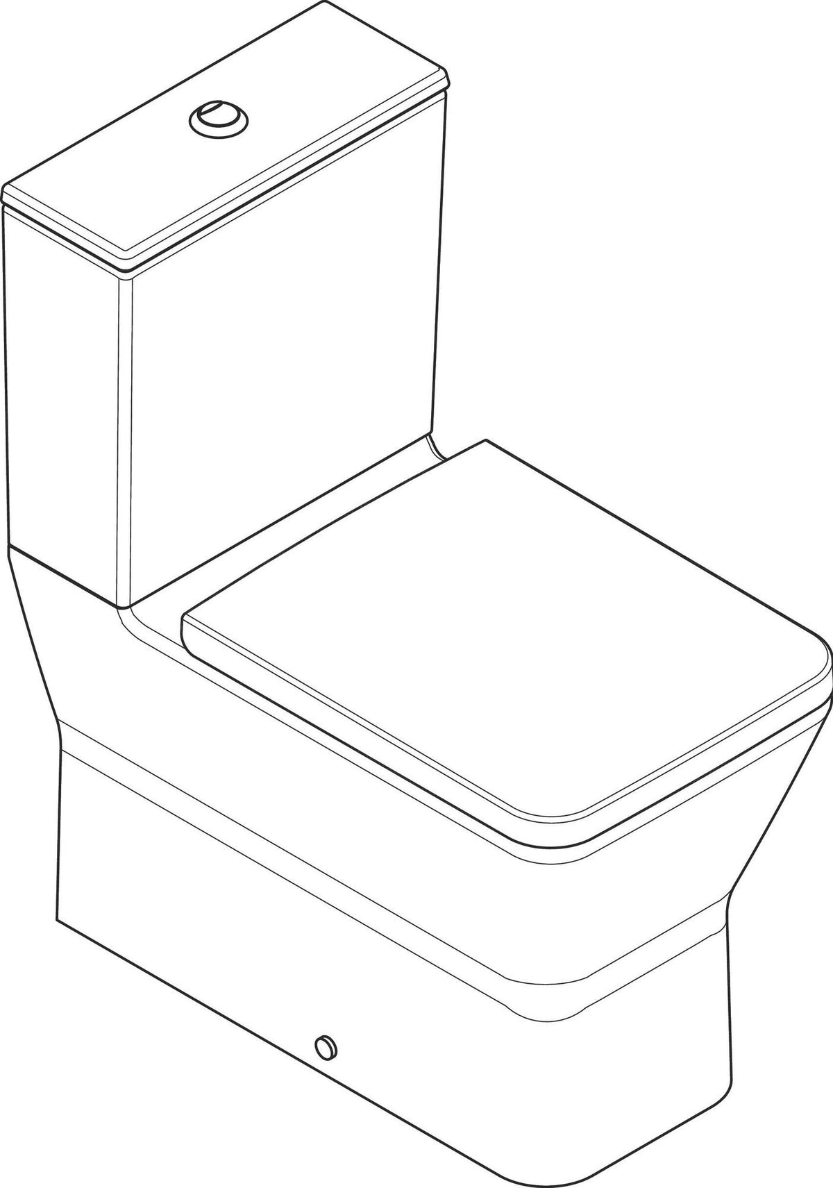 HANSGROHE Stand-WC-Set EluPura Original Q weiß mit Spülkasten und WC-Sitz – spülrandlos, AquaChannel Flush