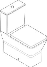 HANSGROHE Stand-WC-Set EluPura Original Q weiß mit Spülkasten und WC-Sitz – spülrandlos, AquaChannel Flush