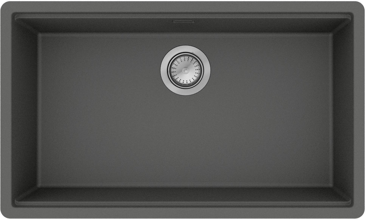 HANSGROHE Einbauspüle S530-F700 graphitschwarz 700 mm SilicaTec mit Ablaufgarnitur