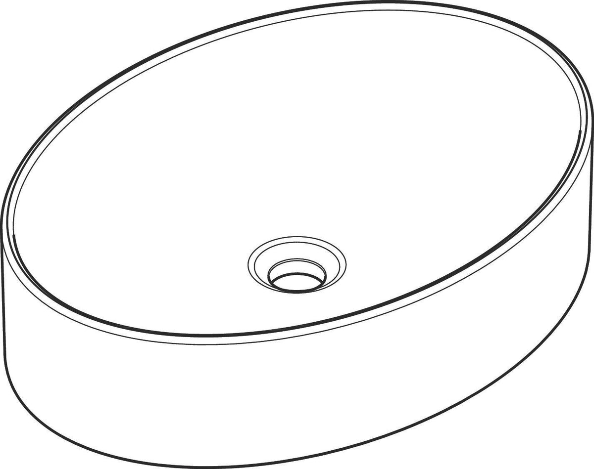 Hansgrohe Xuniva D Aufsatzwaschtisch 550x400mm weiß ohne Hahnloch ohne Überlauf