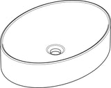 Hansgrohe Xuniva D Aufsatzwaschtisch 550x400mm weiß ohne Hahnloch ohne Überlauf