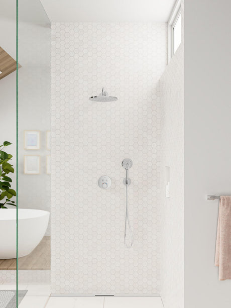 Hansgrohe HG Kopfbrause Croma 280 Air 1Jet DN15 Chrom – 280 mm, RainAir, Decken-/Wandmontage