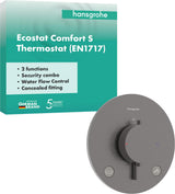 HANSGROHE Ecostat Comfort S Thermostat UP Fertigset für 2 Verbraucher mit Sicherungskombination